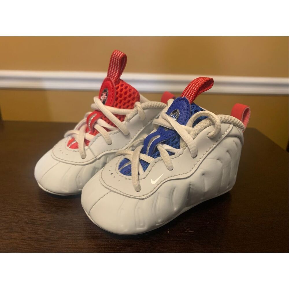 2021 Nike Little Posite Foamposite One USA Moon Crib CB Toddler DJ4022-001 sz 3C